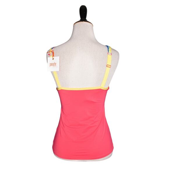 PANACHE NEW $78 Pink Multi-Color Sports Vest Tank Optional Racerback Size 30E - Picture 5 of 6